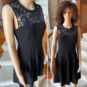 H&M Black Lace Short Sleeve Dress Sz8